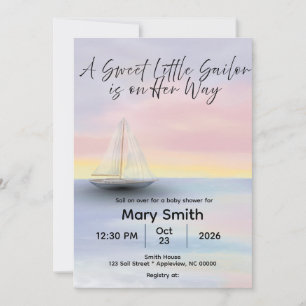 Petit marin sur son chemin Baby shower Invitation