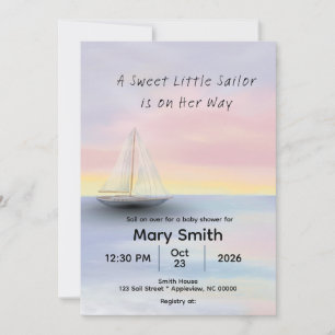 Petit marin sur son chemin Baby shower Invitation