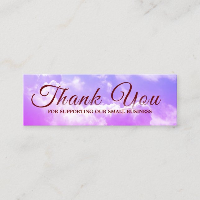 Petit Merci vif ciel Mini Carte de visite (Devant)