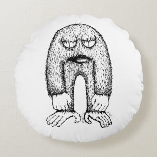 Petit Monstre Grognon Coussin d'Art Indé