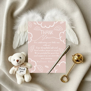 Petit morceau de ciel Carte de remerciement rose