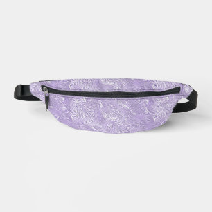 Petit motif en soie moirée lilas lavande