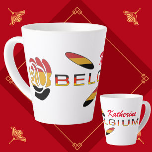 Petit Mug Latte Personnalisé Drapeau Allemagne Ros