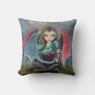 Petit oreiller d'art fantastique de fée gothique e