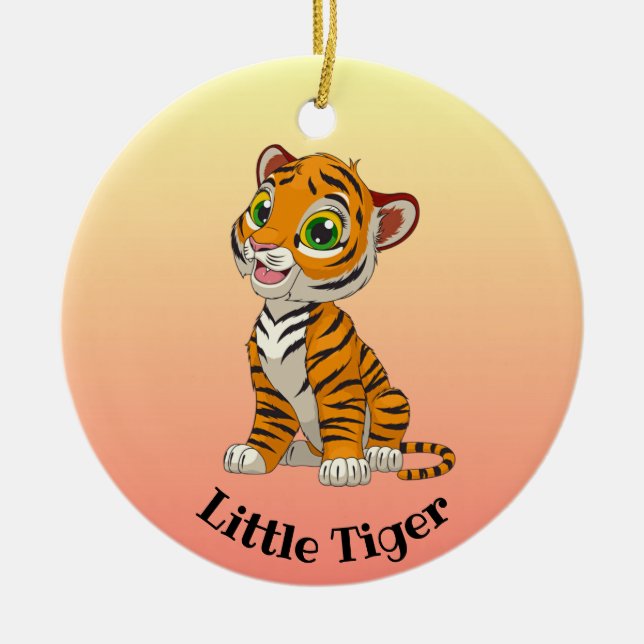 Petit ornement de design de tigre (Devant)