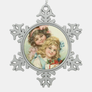 Petit ornement victorien vintage de flocon de