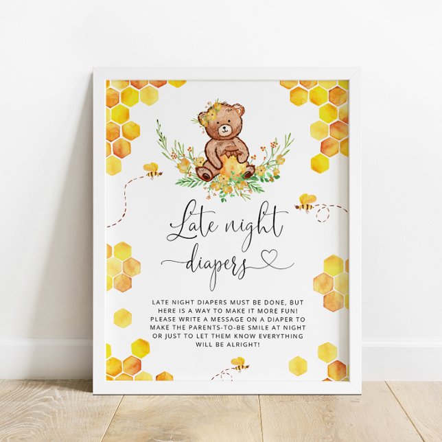 Petit ours d'abeilles Poster (Créateur téléchargé)