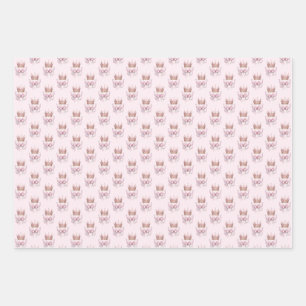 Petit Ours en Peluche Princesse Rose Papier Cadeau