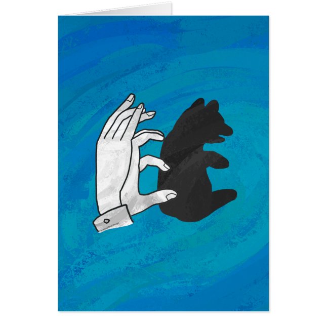 Petit Ours Ombre Sur Bleu (Devant)