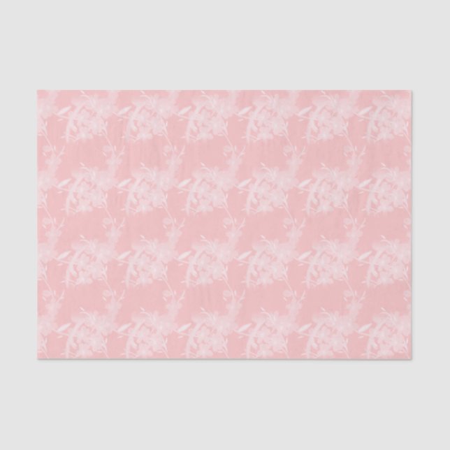 Petit papier de soie de soie d'impression de fleur (Recto)