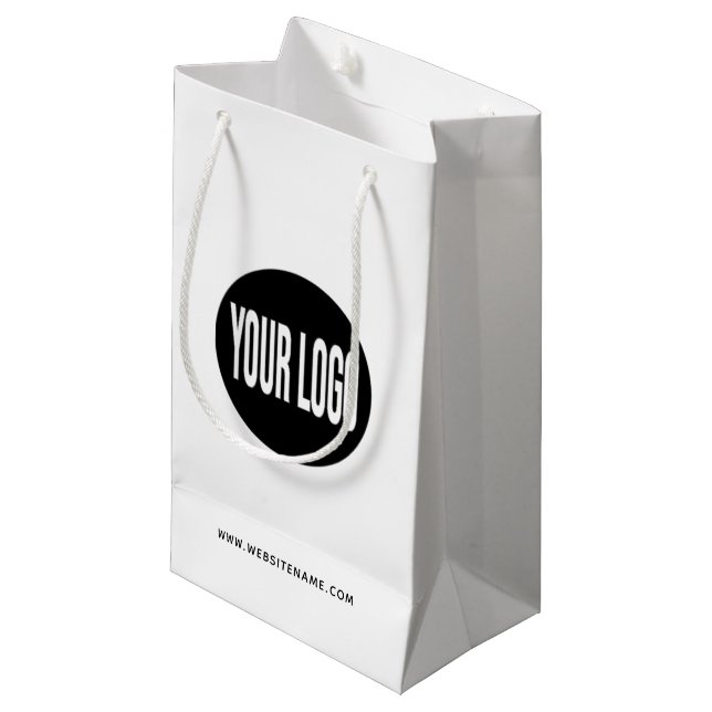 Petit papier personnalisé - Sac Logo/Texte (Devant Angle)