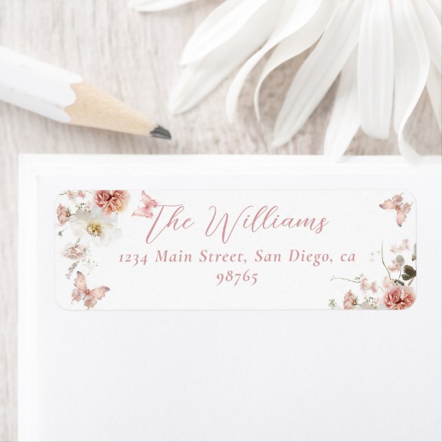 Petit Papillon rose Floral Baby Girl Douche (En situation)