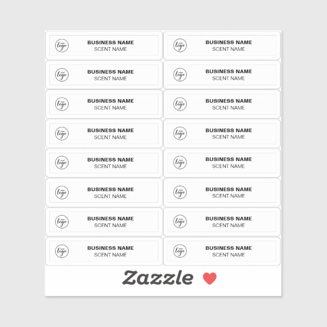 Petit parfum Échantillon de Étiquettes 0,5 x 1,8 (Feuille)