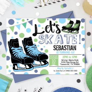 Petit Patinage sur glace Invitation Patinage sur g