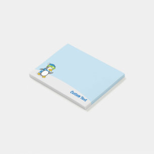 Petit pingouin marchant sur la neige Post-it Notes