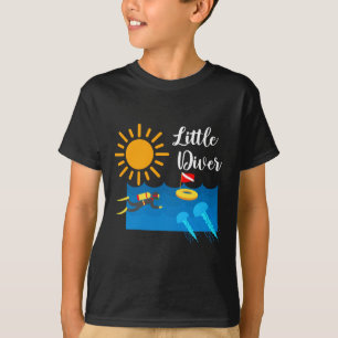 Petit Plongeur avec Jelly Fish - T-shirt de base p