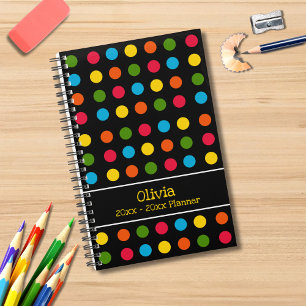 Petit point Polka Multicolore Noir Moderne