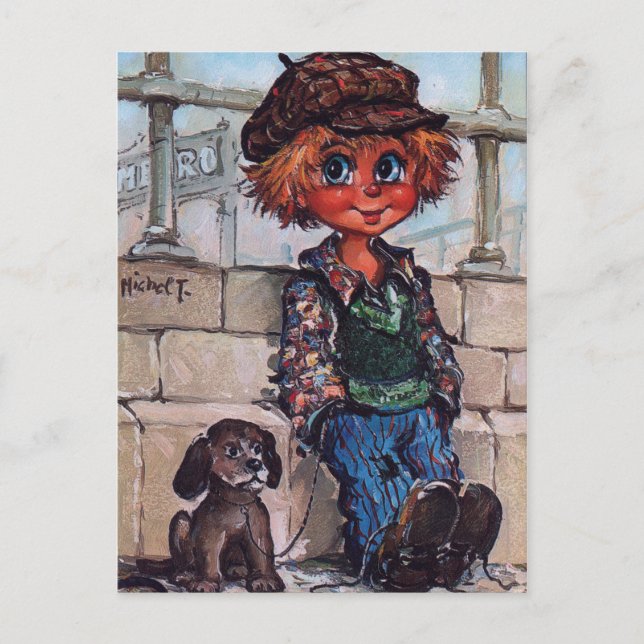 Petit Poulbot et son chien Postcard (Front)