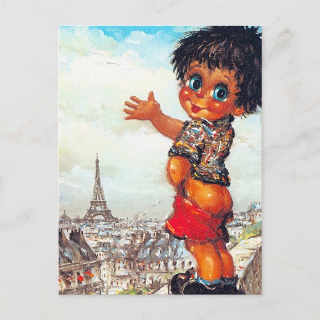 Petit Poulbot pipi Postcard (Front)
