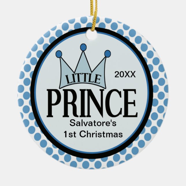 Petit Prince 1er Ornement de Noël (Devant)