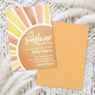 Petit Rayon De Soleil Invitation Pour Une Baby Sho
