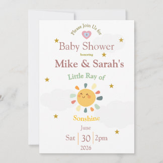 Petit Rayon de Sonshine Invitation de Baby Shower