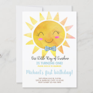 Petit rayon de Sunshine invitation d'anniversaire 