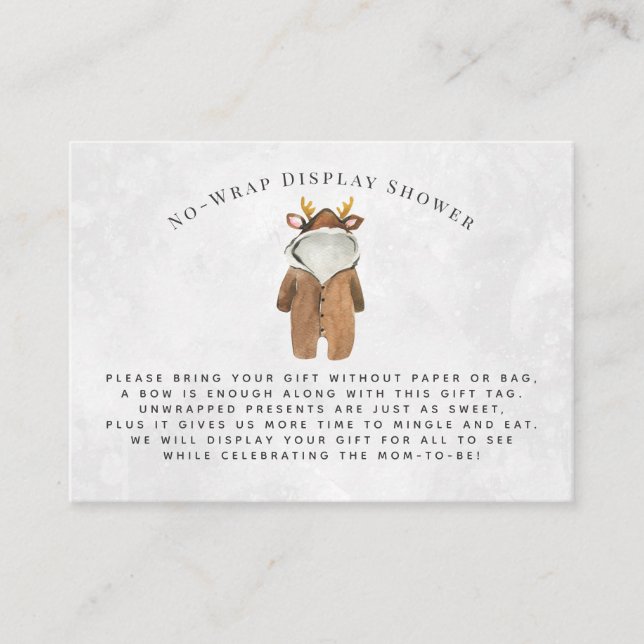 Petit renne | Afficher Invitation de douche Insert (Devant)
