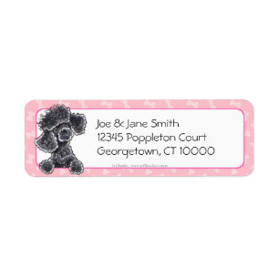 Petit rose d'os de caniche noir