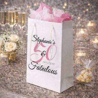Petit Sac Cadeau 50 ans et Fabuleux Fête d'anniversaire personnalis