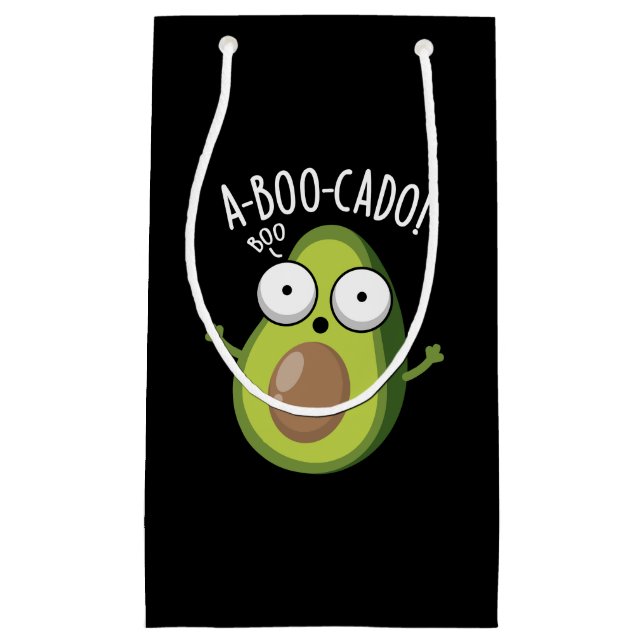 Petit Sac Cadeau A-boo-cado Amusant Avocado Puns d'Effraction Dark  (Devant)