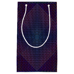 Petit Sac Cadeau à damiers motif net 01 Black BG