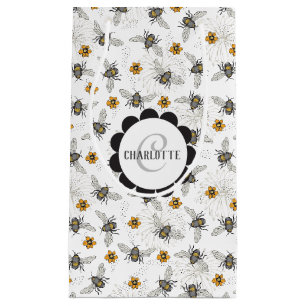 Petit Sac Cadeau Abeille noire à la mode bourdonnante pour le print