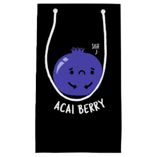 Petit Sac Cadeau Acai Berry Funny Fruit Pun Dark BG
