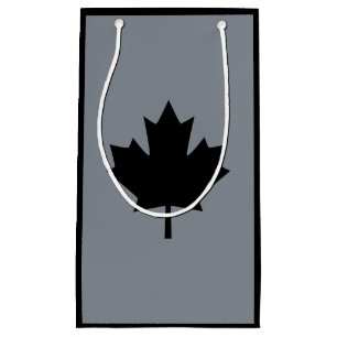 Petit Sac Cadeau Affichage de Canadian Black Maple Leaf