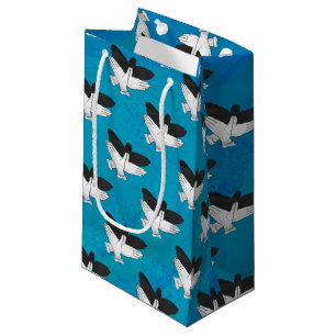Petit Sac Cadeau Aigle ombragé sur bleu