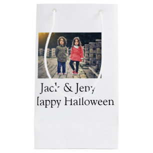 Petit Sac Cadeau ajouter nom photo texte Halloween enfant fille gar