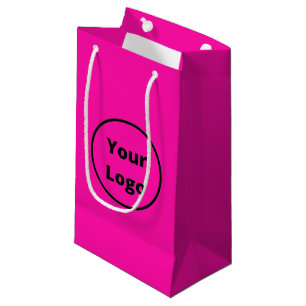 Petit Sac Cadeau Ajouter un logo rose uni