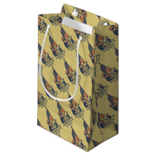 Petit Sac Cadeau Amérique d'abord typographie Vintage États-Unis Dr