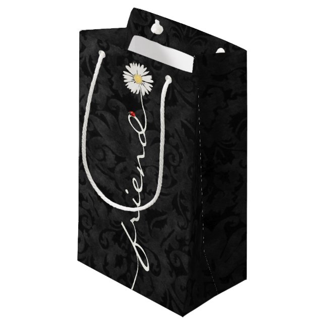 Petit Sac Cadeau Ami Daisy et Ladybug Damask (Devant Angle)