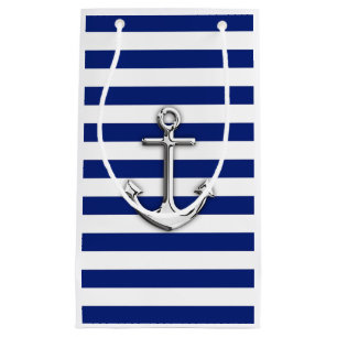 Petit Sac Cadeau Ancre argent classique