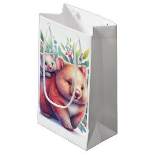 Petit Sac Cadeau Animaux de la faune Wombat