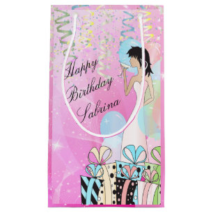 Petit Sac Cadeau Anniversaire ou princesse Girl de diva de partie
