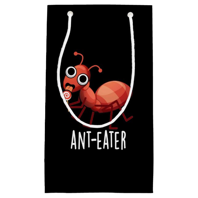 Petit Sac Cadeau Ant mangeur drôle Ant Pun Pun Dark BG (Devant)