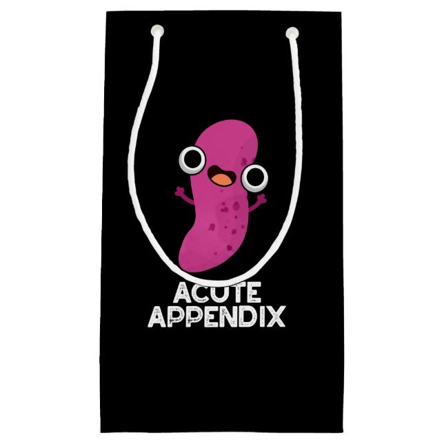 Petit Sac Cadeau Appendice Aigu Funky Body Parts Pun Dark BG (Devant)