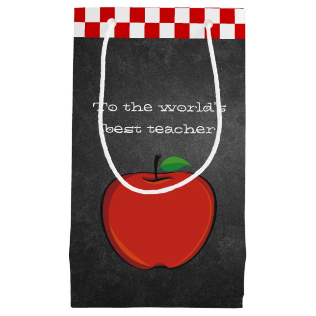 Petit Sac Cadeau Apple sur le cadeau de professeur de tableau (Devant)