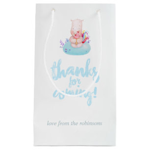Petit Sac Cadeau Aquarelle mignonne Rhino Unicorn Baby Boy Douche