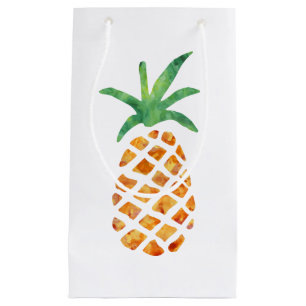 Petit Sac Cadeau Aquarelle tropicale ananas