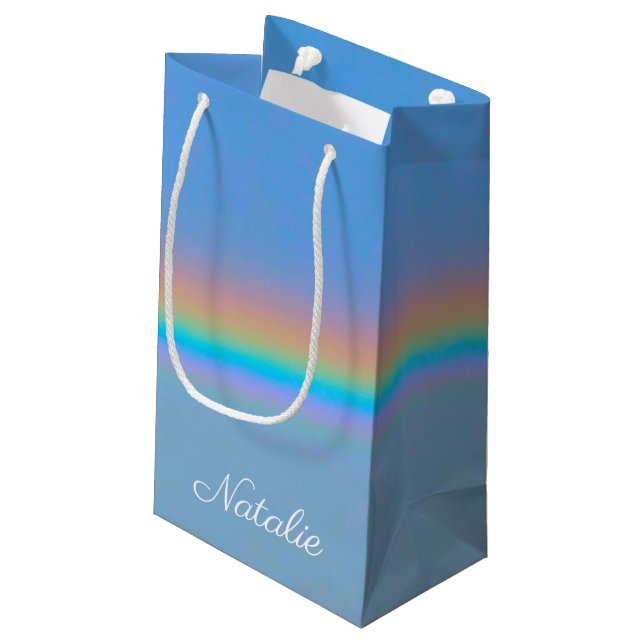 Petit Sac Cadeau Arc-en-ciel naturel