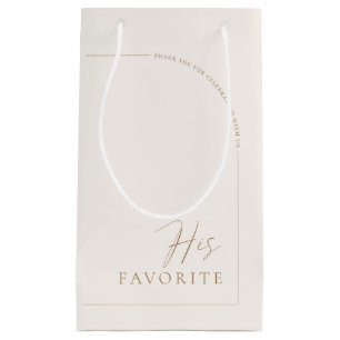 Petit Sac Cadeau Arc moderne élégante Mariage invité Son préféré